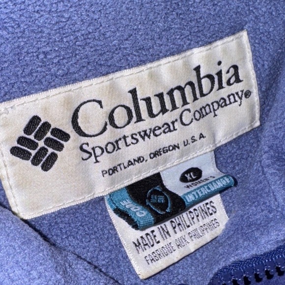Vintage Columbia Nylon Jacket Womens XL Blue Anorak Insulated Windbreaker Heavy - Picture 7 of 10